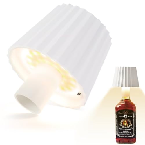 Yexati LED Flaschenlampe, Dimmbare 3 Tischlampe Kabellos, 5200mAh Akku,IP54 Wasserdicht Kabellose Touch Flaschenlichter, Tragbare Wiederaufladbare Tischlampe für Flaschenhals Tischlampe Outdoor & Bar von Yexati