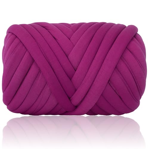 50M Dicke Wolle Zum Handstricken ChunkyWolle 1000g Sperrige ArmstrickenWolle DickeWolle Zum HäKeln Handstrickwolle Armstricken WolleFüR Teppich SehrWolle ZumArmstricken (Lila) von YeyeCyrilze
