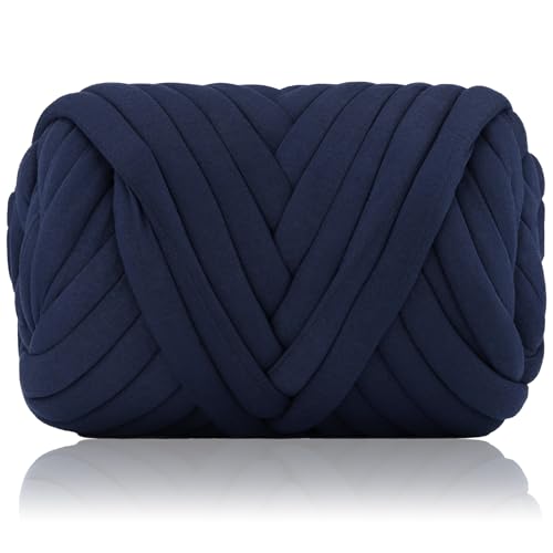 50M Dicke Wolle Zum Handstricken ChunkyWolle 1000g Sperrige ArmstrickenWolle DickeWolle Zum HäKeln Handstrickwolle Armstricken WolleFüR Teppich SehrWolle ZumArmstricken (Schwarz) von YeyeCyrilze