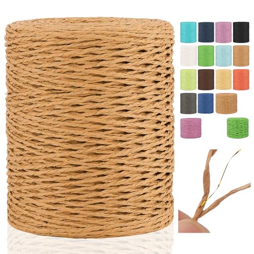 Raffia Garn Zum Häkeln,2mm X 300m Natur Bast,papierdraht zum basteln,weich Geflochtenes Papiergarn Bast band Natur geschenkband ,papiergarn zum häkelgarn für körbe,Häkeltasche,Hüte Raffia Garn Zum Häkeln,2mm X 300m Natur Bast,papierdraht zum basteln,weich Geflochtenes Papiergarn Bast band Natur geschenkband ,papiergarn zum häkelgarn für körbe,Häkeltasche,Hüte von YeyeCyrilze