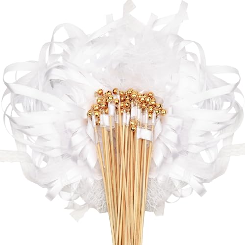 Wedding Wands,50 Stück Stäbe mit 100 Groß Glöckchen Wedding Wands Hochzeit,Seidenfeenstab,Zauberstäbe Hochzeit Luftschlangen,für Hochzeiten,Geburtstage,Feiertagsfeiern Wedding Wands,50 Stück Stäbe mit 100 Groß Glöckchen Wedding Wands Hochzeit,Seidenfeenstab,Zauberstäbe Hochzeit Luftschlangen,für Hochzeiten,Geburtstage,Feiertagsfeiern von YeyeCyrilze