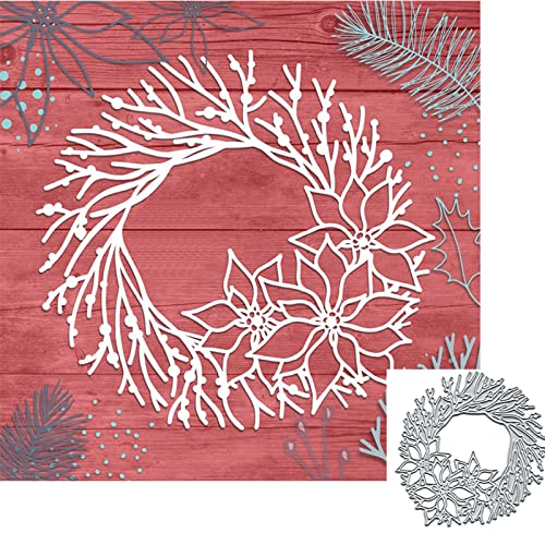 Wreath of Branches Metal Die Cuts for Card Making,Flower Leaf Tree Card Cutting Dies Cut Stencils DIY Scrapbooking Album Decorative Embossing Paper Card Art Craft von Yeyert