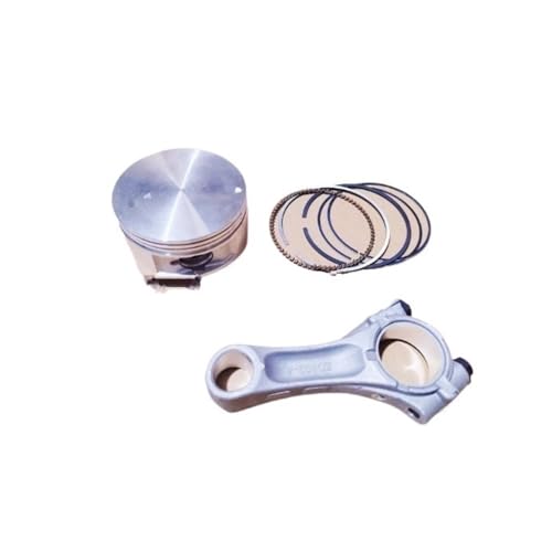 70mm Pleuel Kolben Kolbenring Fit for XP200 Motor Rasenmäher(Piston kit and Rod) von YfdUPLs
