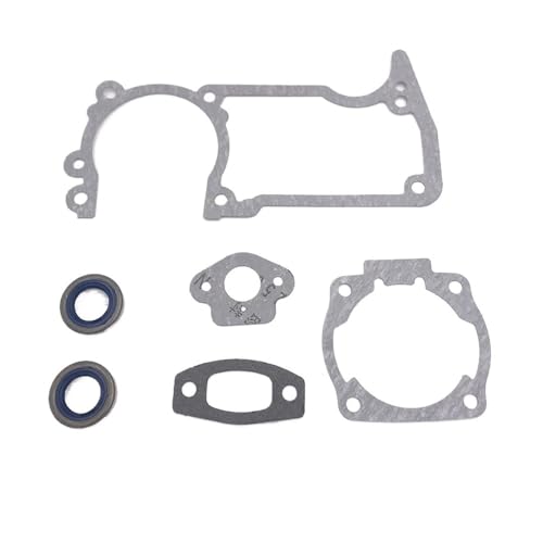 Kurbelgehäuse Zylinder Schalldämpfer Vergaser Dichtung Öl Dichtung Set FIT for 55 51 50 Kettensäge Garten Werkzeuge Ersatzteil(1 Set) von YfdUPLs