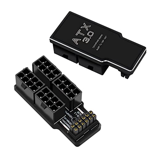 ATX3.0 4 x 8Pin 180 Grad Netzadapter Netzteilkabel Stecker 12+4Pin 600W für Desktop-Grafikkarte 12VHPWR 4x8pin Verlängerungskabel 12vhpwr von Yfenglhiry