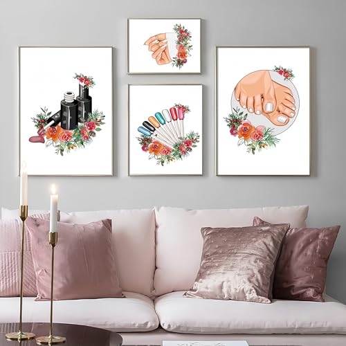 Yffgeartp Wandkunst Nagellack Maniküre Pediküre Poster und Druck Schönheitssalon Leinwand Malerei Spa Dekor Bilder für Wohnzimmer Ungerahmt Yffgeartp Wandkunst Nagellack Maniküre Pediküre Poster und Druck Schönheitssalon Leinwand Malerei Spa Dekor Bilder für Wohnzimmer Ungerahmt von Yffgeartp