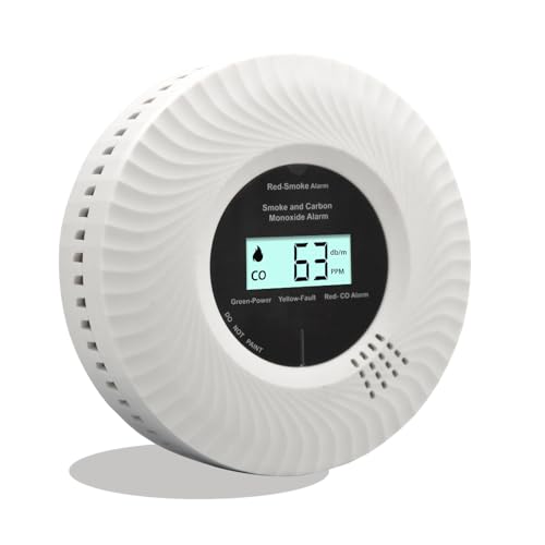 Hochwertiger Vernetzt Kohlenmonoxid-Rauchwarnmelder, Funkvernetzt CO-Rauchmelder mit Sprachalarm, 10 Jahre Batterielebensdauer, Zertifiziert nach den Normen EN14604 & EN50291(inkl. Batterie) von Yfwsrecinoe
