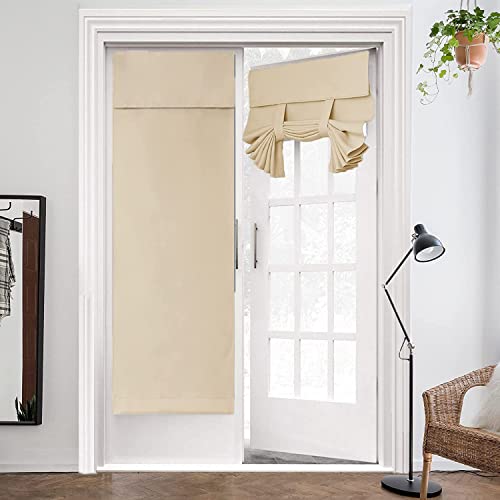 Ygann Französische Türvorhänge, Sichtschutz, Verdunkelung für Glastüren, Zuhause, Büro, Beige, 66x112cm, 1 Panel Ygann Französische Türvorhänge, Sichtschutz, Verdunkelung für Glastüren, Zuhause, Büro, Beige, 66x112cm, 1 Panel von Ygann