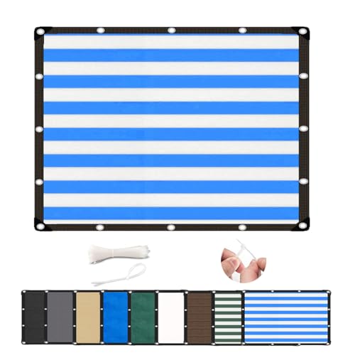 Ygann Garten Schattennetz Stoff Schattennetz Outdoor Zaun Bildschirm, Hinterhof, Terrasse, Balkon, einschließlich Kabelbinder 8 Tage Lieferung, 9 Farben, 195 Größen Blau & Weiß,0.6x3m Ygann Garten Schattennetz Stoff Schattennetz Outdoor Zaun Bildschirm, Hinterhof, Terrasse, Balkon, einschließlich Kabelbinder 8 Tage Lieferung, 9 Farben, 195 Größen Blau & Weiß,0.6x3m von Ygann