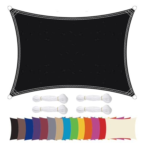 Ygann Sonnensegel Sonnenschutz Sonnendach Balkon Wetterschutz wasserabweisend Winddicht PES 420D 96% UV-Schutz für Garten Outdoor Viereck Rechteck Quadrat von Ygann