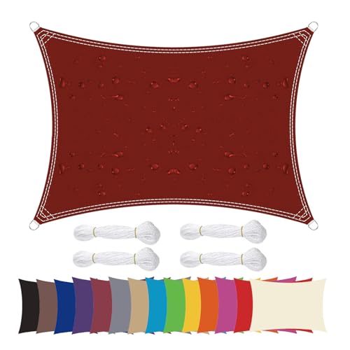 Ygann Sonnensegel Sonnenschutz Sonnendach Balkon Wetterschutz wasserabweisend Winddicht PES 420D 96% UV-Schutz für Garten Outdoor Viereck Rechteck Quadrat von Ygann