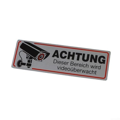 12 x 4 cm Metall-Kamera-Schilder-Set, 4 Stück zur Verbesserung des Bewusstseins an verschiedenen Orten 12 x 4 cm Metall-Kamera-Schilder-Set, 4 Stück zur Verbesserung des Bewusstseins an verschiedenen Orten von Yhenlovtt
