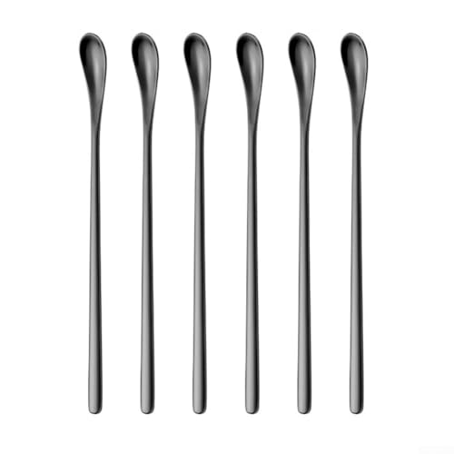 19 x 3 cm Edelstahllöffel, perfektes Mischwerkzeug für Wachs, Harz und Seife beim Basteln (schwarz) von Yhenlovtt