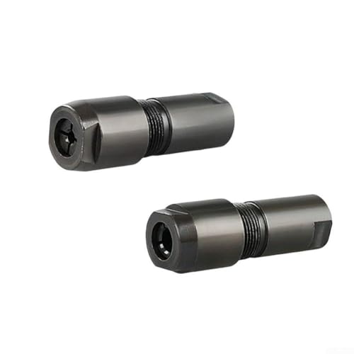2 Stück Carbon-Schleifer für gerade Schleifmaschinen-Adapter, oberer Winkel, Stahl plus 3 mm 15 Gewindebohrfutter, Konverter passend für 100 Typ Winkelschleifer, inkl. X M10 6 mm von Yhenlovtt