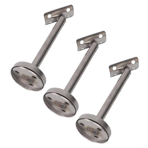 3 Stück bewegliche, verstellbare Säulenhalterung, 304 Edelstahl-Handlauf (120 mm-A) von Yhenlovtt