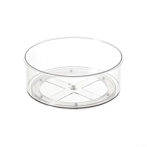 360° drehbares Lazy Susan Gewürzregal für Küche oder Badezimmer, platzsparender Kunststoff-Aufbewahrungs-Organizer mit glattem Dreh-Design (L) von Yhenlovtt