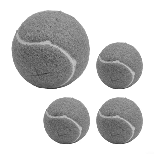 4 x Gummi-Gleit-Schreibtischhocker-Bodenschoner, vorgeschnittene Tennisbälle für Kratzfestigkeit und Geräuschunterdrückung (grau) von Yhenlovtt
