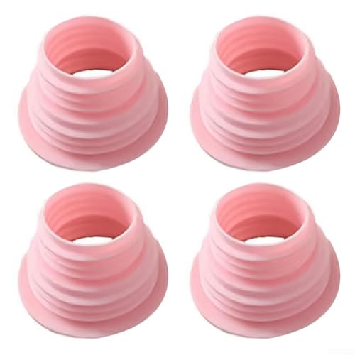 4 x Silikonschlauch für effektive Entwässerungs- und Kanalanschlüsse in Waschmaschinen (pink) von Yhenlovtt
