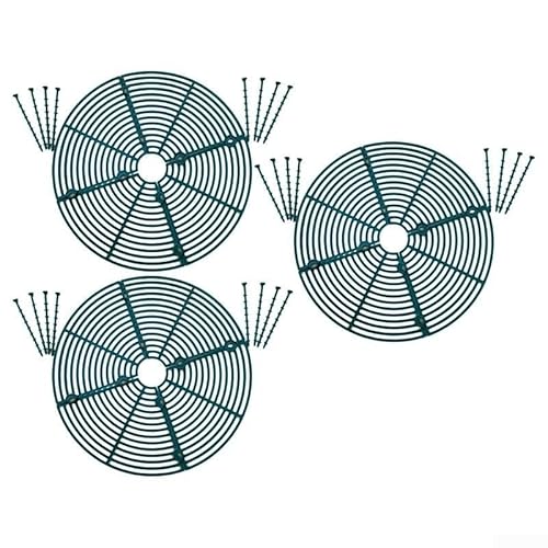 Blumentopf-Abdeckung 3er Set 30cm rund für Bodenschutz im Innen- und Außenbereich Gartenarbeit (grün) von Yhenlovtt
