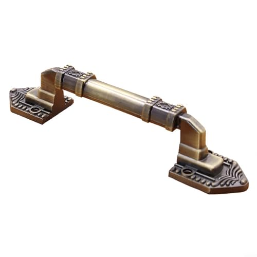 Bronze-Aluminium-Legierung Holz Scheunentürgriff geeignet für Schränke, Kommoden und Schränke mit rostbeständigen Schrauben (Grün Bronze-M) von Yhenlovtt