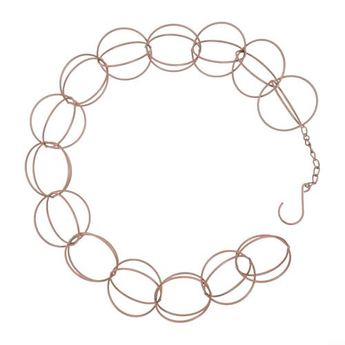 Dekorative Regenkette mit Windspiel, Kupfer-Finish, Metall-Fallrohr-Ersatz mit Haken zum Aufhängen für Dächer, Schuppen, Markisen und Pavillons (Ring) von Yhenlovtt