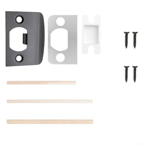 Door Repair Solutions Dtype Lock Kits Featuring an Effective Combination of a Strike Plate and a Spacer Shim (Black) von Yhenlovtt