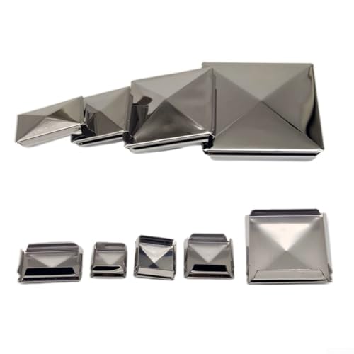 Edelstahl-Abdeckkappe für Pfosten, Pyramidenform für sicheren Sitz und attraktive Optik (1 Stück, 16 mm) von Yhenlovtt