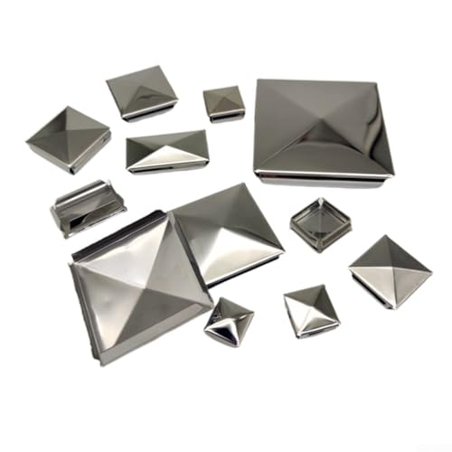 Edelstahl-Abdeckkappe für Pfosten, Pyramidenform für sicheren Sitz und attraktive Optik (1 Stück, 36 mm) von Yhenlovtt