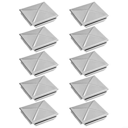 Edelstahl-Abdeckkappe für Pfosten, Pyramidenform für sicheren Sitz und attraktive Optik (10 Stück, 50 mm) von Yhenlovtt
