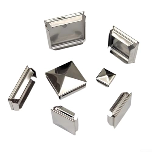 Edelstahl-Abdeckkappe für Pfosten, Pyramidenform für sicheren Sitz und attraktive Optik (10 Stück, 60 mm) von Yhenlovtt