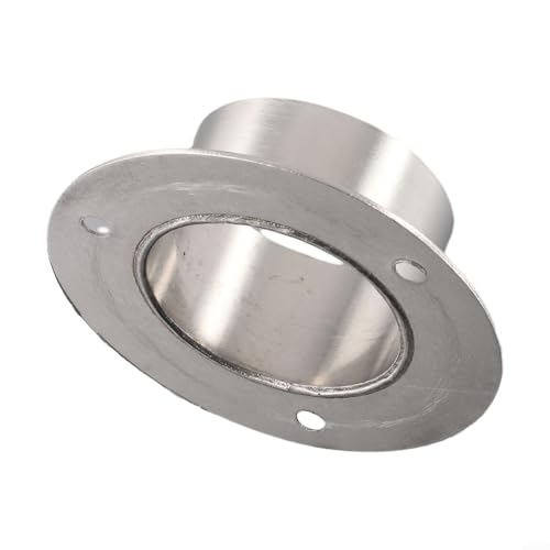 Edelstahl-Handlauf-Wandschiene, runde Flanschhalterung, 38 mm, 51 mm Durchmesser, Rohranschluss für Kleiderschrank, Hängeleisten, Ausstellungsständer, Balustrade von Yhenlovtt