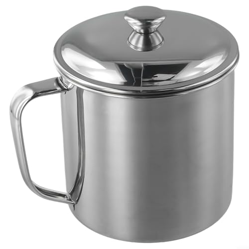 Edelstahlbecher für Milch, Kaffee und Tee, geeignet für Camping und den täglichen Gebrauch (10 cm (12 cm (1100 ml)) von Yhenlovtt