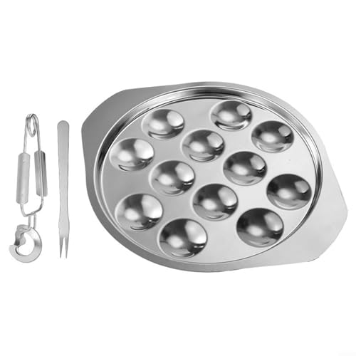 Effizient gestaltete Schneckenpfanne aus Edelstahl, geeignet sowohl für den Heimgebrauch als auch für professionelle Küchen (Set) von Yhenlovtt