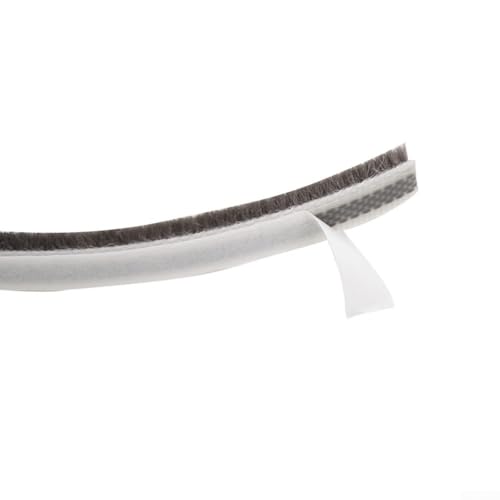 Effizientes 10 m Türdichtungsband mit Zugluftstopperbürste, um Staub zu blockieren und Lärm zu reduzieren (9 × 23 mm, grau) von Yhenlovtt
