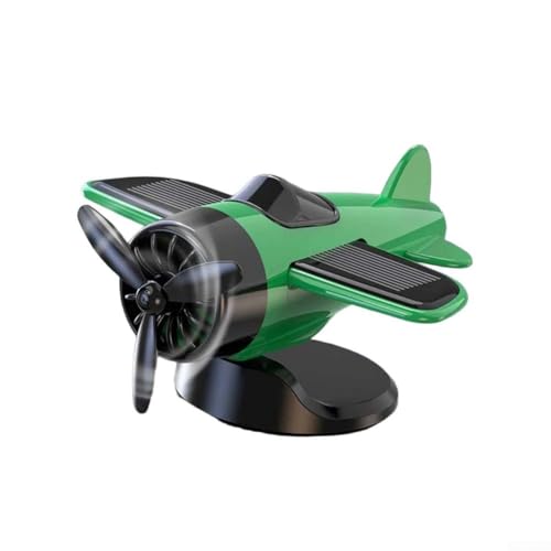 Einzigartige Flugzeug-Solar-Dekoration, perfekt für Autoliebhaber, charmantes Design für Zuhause, Büro oder Auto-Innenraum (grün) von Yhenlovtt