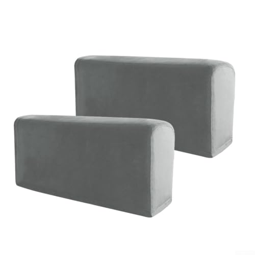 Elegante 2 Stück Anti-Rutsch-Sofa-Stuhl-Bezüge, Möbelschutz für besondere Anlässe (flachgrau) von Yhenlovtt