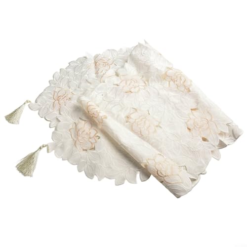 Eleganter Tischläufer für Hochzeiten und Jahrestage, bestickt, 40 x 176 cm Eleganter Tischläufer für Hochzeiten und Jahrestage, bestickt, 40 x 176 cm von Yhenlovtt