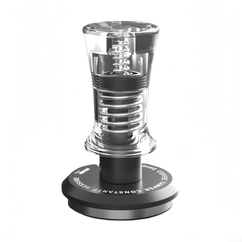 Espresso-Kaffee-Tamper mit kalibriertem Doppelfederdruck und integriertem Nivellierrock für gleichmäßiges Tamping und verbesserte Extraktionsleistung (53 mm) von Yhenlovtt
