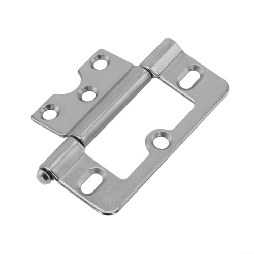 Flush Tür aus Eisen, glatt, 77 x 35 mm, für Schrank, Kleiderschrank, Schrank und Louvre-Türen, stabiles abnehmbares Scharnier, leise Scharniere, weiße Bedienung, einfache Installation von Yhenlovtt