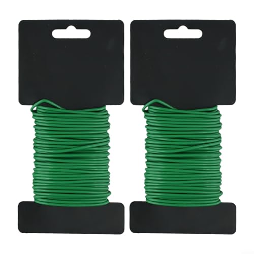 Garten-Bindedraht, weicher Draht für Pflanzenunterstützung und Kletterrahmen, gebaut für den robusten Einsatz im Freien (2,5 mm x 10 m), 2 Stück von Yhenlovtt