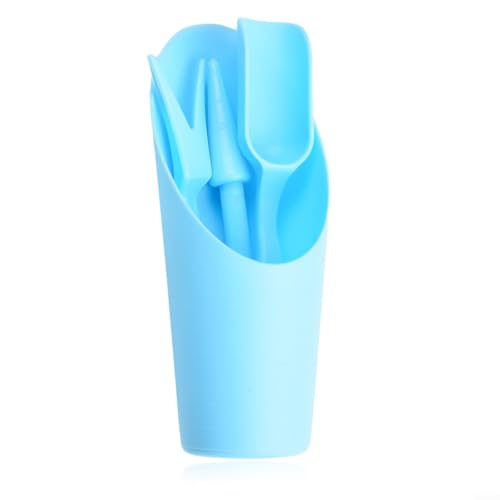 Garten-Umpflanzwerkzeug-Set, mit Eimer, Schaufel, Lochstanzer, Löffel, Spatel, für Sukkulenten, Gewächshaus, Kindergarten, Rosa, Blau, Grün (blau) von Yhenlovtt