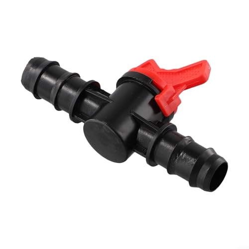 Gartenbewässerungs-Kugelhahn-Anschluss, Wasserdurchflusskontrolle, PP-Absperrventil, für PE-Rohr-Tropfsystem-Teile, PN4-Armatur, Widerhaken-Ventil für Garten (20 mm x 20 mm) von Yhenlovtt