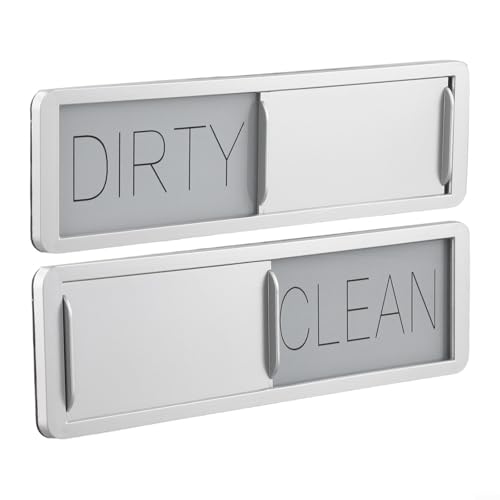 Geschirrspüler-Türmagnet mit Clean or Dirty Schild, Metallkonstruktion bietet starken Magnet für sichere und stabile Geschirrspüler-Befestigung (C) von Yhenlovtt