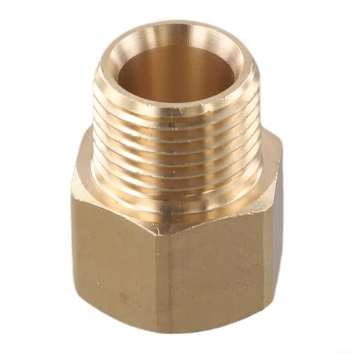 Hochdruckreiniger-Messing-Adapter M22 14 mm Buchse auf G1/2 Stecker, passend für mehrere Schlauchmarken von Yhenlovtt