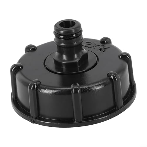 IBC-Tankadapter aus Kunststoff mit 60 mm Grobgewinde für 1000-Liter-Wasserbehälter, geeignet für IBC-Tanks und Schlauchanschlüsse mit 5,1 cm Gewinde (3/4) von Yhenlovtt