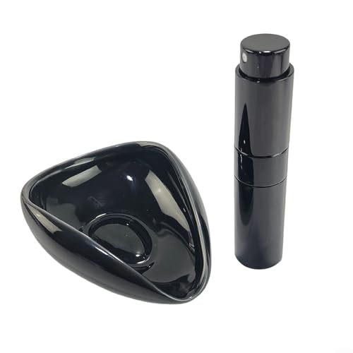 Kaffeedosierschalen-Set mit Töpferschaufel, Sprühflasche zur Reduzierung der statischen Aufladung und Bodennadel für genaue Dosierung von Kaffeebohnen (Blacktray + Sprühflasche) von Yhenlovtt