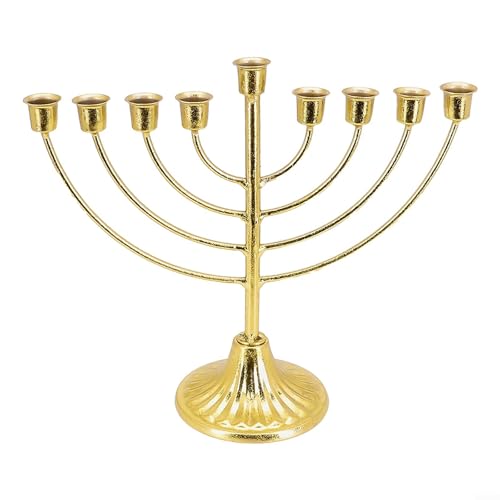 Kerzenhalter, Menorah, Chanukkah-Menora, Chanukka-Kerzenhalter, raffinierter Menora-Kerzenhalter, für Feiertagsfeiern (9 Köpfe) von Yhenlovtt