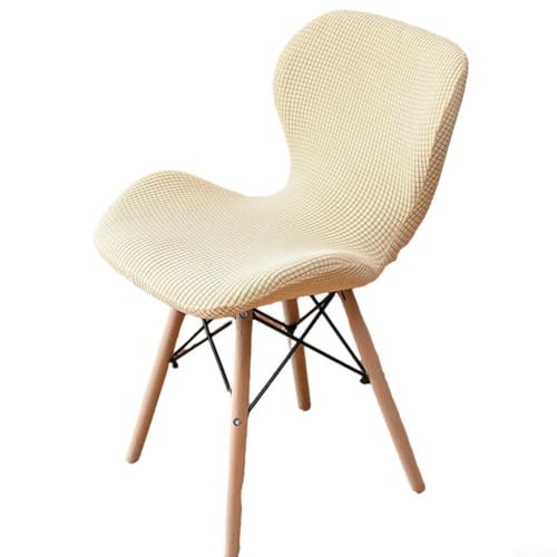 Leicht zu reinigende Stretch-Stuhlhussen aus weichem Polarfleece zum Schutz Ihrer Möbel (beige) von Yhenlovtt