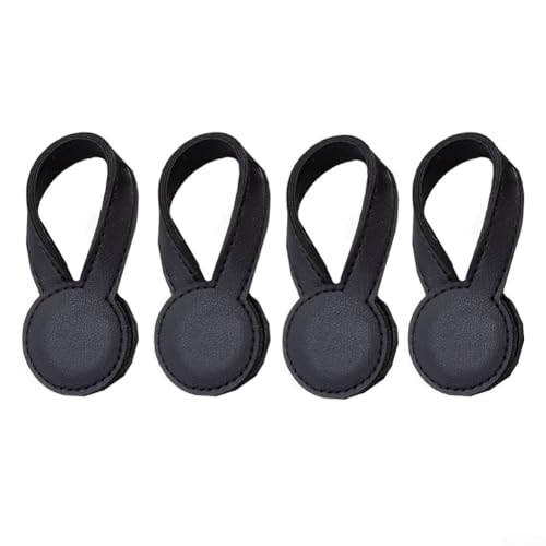 Magnetische Handtuch-Clips aus Leder für Zuhause und Kleidungsänderungen, starker Magnet-Halt (schwarz), 4 Stück von Yhenlovtt