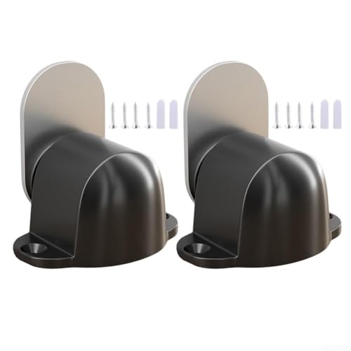 Magnetischer Türstopper, rostfrei, einfach zu installieren und Kollisionsschutz, Schwarz, 2 Stück Magnetischer Türstopper, rostfrei, einfach zu installieren und Kollisionsschutz, Schwarz, 2 Stück von Yhenlovtt